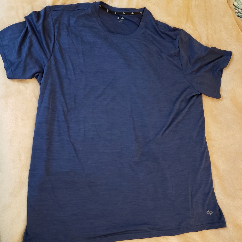Mens dry fit big and tall t shirt zelos brand 2xlt